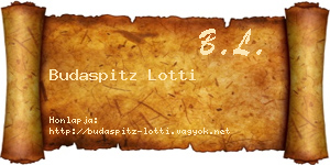 Budaspitz Lotti névjegykártya